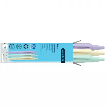 Schneider Reco Pastel pastelne pastapliiats, sinine tint, 3-pakk, erinevad pastelsed värvid 131893