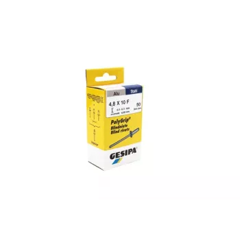 GESIPA PolyGrip® pime-neet 4,8 x 10,0 mm alumiinium/teras, 50 tk 1433850