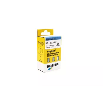 GESIPA PolyGrip® pime-neetmutri M6 roostevaba teras A2, 9x18mm, 25 tk 1464838