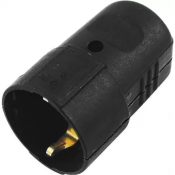 ACCESSORY Schutzkontakt Kupplung Kunststoff sw (3023620A) - Schuko pistikupesa, IP44, 16A, must