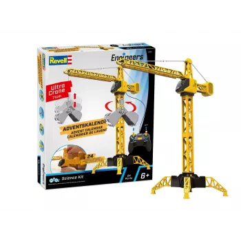 Revell Advendikalender Mega Kraana 3D Pusle, 108 osa, Snap-Fit, 24 ust, vanus 10+