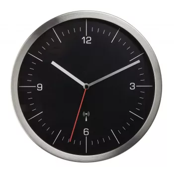 TFA Dostmann raadiojuhitav seinakell 245 mm roostevabast terasest, sujuva liikumisega 60.3544.01