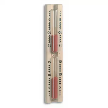 TFA Dostmann sauna liivakell, pöögipuit, 15 minutit, seinale kinnitatav, 33 x 53 x 286 mm 40.1001