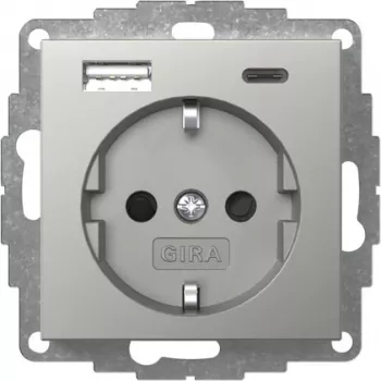 Gira SCHUKO pistikupesa USB laadijaga Type A/C 2459600