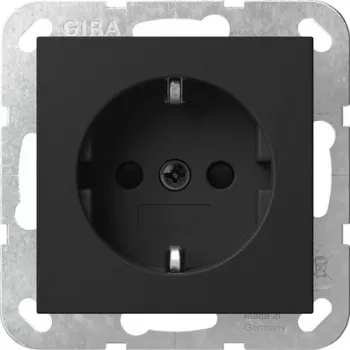 Gira System 55 SCHUKO pistikupesa klapiga, suurendatud puutekaitsega, puhtvalge läikiv 4183005