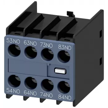 Siemens 3RH2911-1XA40-0MA0 abikontaktplokk, 4 NO, kruviklemm, külgmine kinnitus SIRIUS 3RH2/3RT2 jaoks