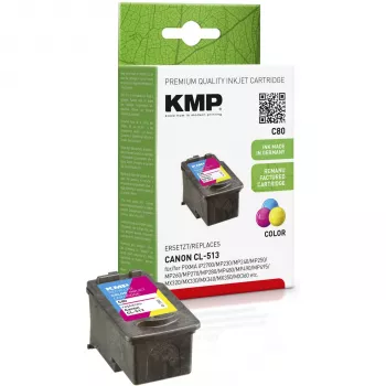 KMP C80 kolmevärviline tindikassett (tsüaan, magenta, kollane) - 13 ml - ühilduv Canon PIXMA MP230, MP252, MP258, MP272, MP280, MP282, MP495, MP499, MX360, MX410, MX420 jaoks 1512.4530