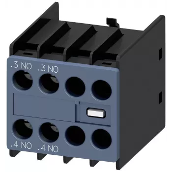 Siemens abikontaktplokk 3RH2911-1HA20, 2 NO, esipaneelile paigaldatav, kruviklemmid