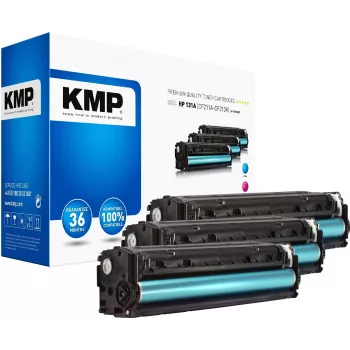 KMP 1236,0030 ühilduv toonerikassett mitmepakk HP LaserJet Pro 200 color M251n/M251nw jaoks - tsüaan, magenta, kollane (3-pakk, 1800 lehekülge igaüks)