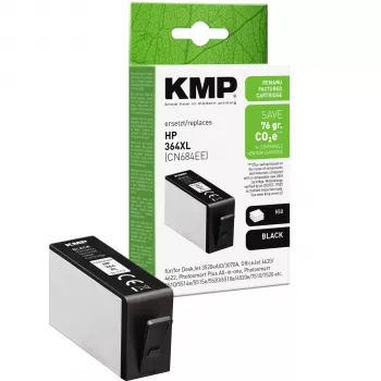 KMP ühilduv must tindikassett HP 364XL (CN684EE) jaoks - suure mahutavusega 1712,4001