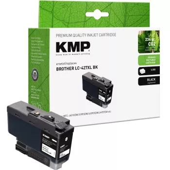 KMP ühilduv must tindikassett Brother LC427XLBK asenduseks (Eriti suur mahutavus, 6000 lehekülge) 1551,4001