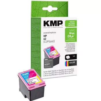 KMP H161 kolmevärviline tindikassett (tsüaan, magenta, kollane) HP 62 jaoks - 4,5 ml 1741.4830
