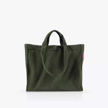 reisenthel Softshopper cord dark matcha GR5057 õlakott polüester 28 l