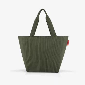 reisenthel Shopper M cord dark matcha ostukott ZS5057 - 15-liitrine mahutavus