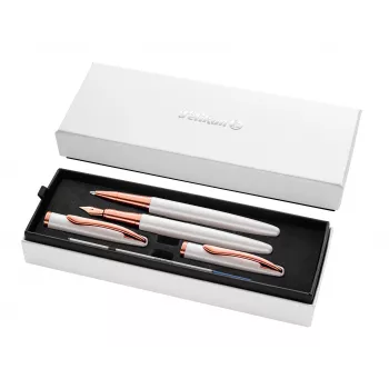 Pelikan Jazz Noble Elegance valge kirjutuskomplekt (täitesulepea ja pastapleea, keskmine nib) 400197471
