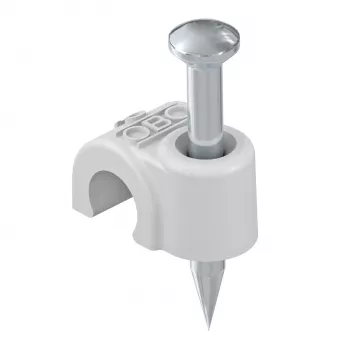 OBO Bettermann isoleeritud naelklamber 10mm helehall 100 tk (2227800)