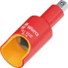 Wera 781 B/A VDE isoleeritud adapter, 3/8 tolline nelikantülekandelt 1/4 tollisele kuuskantülekandele, mehaanilise lukustusega 05024692001