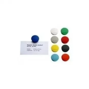 Magnetoplan Discofix ümmargune magnet Standard, roheline täissüdamik-ferriidiga, hoidmisjõud ligikaudu 0,7 kg (1664205)
