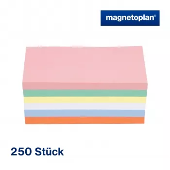 MAGNETOPLAN HOLTZ suhtluskaardid ristkülikukujulised 200 x 100 mm erinevad värvid (roosa, roheline, kollane, valge, sinine, oranž) - 250 kaarti 112501510