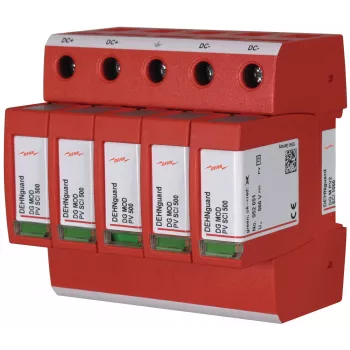DEHN DG M PV2 SCI 1000 2. tüüpi liigpingepiirik fotogalvaanilistele süsteemidele, 3-pooluseline, 1000 V DC, 40 kA, DIN-liinile kinnitatav 952514