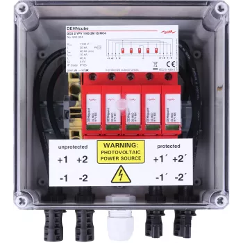 DEHN generaatori ühenduskarp Type 2 IP65 2 MPPT 1 string MPPT kohta kuni 1100 V DC (900924)