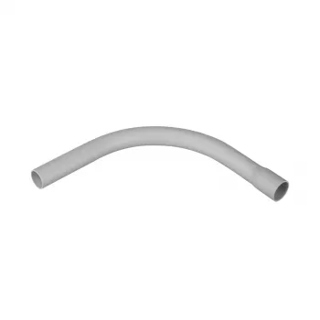 FRAENKISCHE ROHRWERKE Kunststoff-Steckbogen SBSKu-EM-H0 25 (23260025) – 90° plastikust kaablivooliku põlveühendus, suruühendus, hall