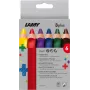 LAMY 3plus värvilised pliiatsid, 6-osaline komplekt, ergonoomiline kolmnurkne, ülitüse murdumiskindla südamikuga, erinevad värvid 1222002