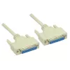 GoodConnections nullmodemi kaabel, DB25 emane - DB25 emane, 3m, nikeldatud, topeltvarjestusega, must 4030-3
