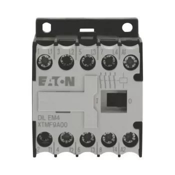 Eaton DILEM4-G (24 V DC) mini kontaktor, 3-pooluseline, 9 A, 4 kW, 1 NO abikontakt, kruviklemmid, IP20, must/valge 012701