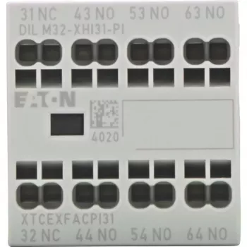 Eaton DILM32-XHI31-PI abikontaktplokk, 3NO+1NC, 4A, kruviklemmid, esipaigaldus DILM7-DILM32 kontaktoritele 199312