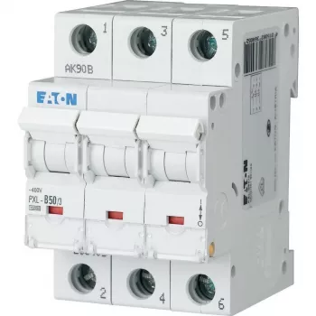 Eaton PXL-B50/3 miniatuurne kaitselüliti (MCB) 3-pooluseline 50A tüüp B 10kA 236405