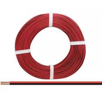 Donau Elektronik 218-5-25 Hõõgtraat 2 x 0,14 mm² punane/must 25 m