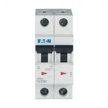 Eaton FAZ-C10/2 miniatuurne kaitselüliti (MCB), 10 A, 2-pooluseline, tüüp C, 400 V AC, 10 kA 278756