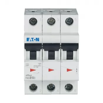 Eaton FAZ-B10/3 miniatuurne kaitselüliti tüüp B, 10 A, 3-pooluseline, 10 kA 278843