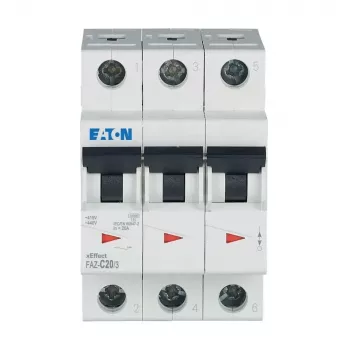 Eaton FAZ-C20/3 miniatuurne kaitselüliti, 3-pooluseline, 20 A, tüüp C, 10 kA 278874