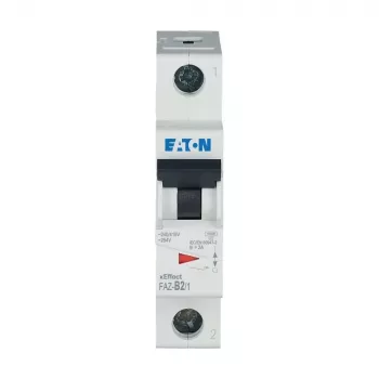 EATON FAZ-B2/1 miniatuurne kaitselüliti, 1-pooluseline, tüüp B, 2 A, 6 kA, 230/400 V AC, DIN-liinile kinnitatav, termomagnetiline 278523