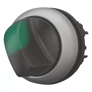 Eaton M22 pöördajam, 3-asendiline, fikseeruv, must nupp hõbedase äärisega 284395