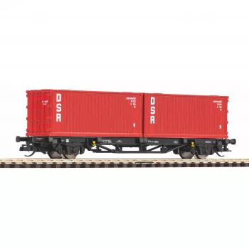 Piko TT 47727 TT konteinerplatvormvagun 2x20 DSR DR-ist