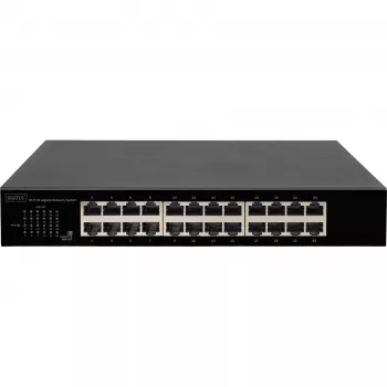 DIGITUS DN-80113-1 24-porti Gigabit kommutaator, 19-tolline rack-kinnitus, 48 Gbps, haldamata