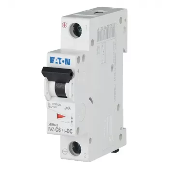 Eaton FAZ-C6/1-DC miniatuurne kaitselüliti, 1-pooluseline, 6 A, C-tüüp, DC, 279125