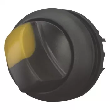 Eaton M22S-WLKV-Y valikulüliti täitur, 3-asendiline, pööratav nupp, must, plastist esirõngas 284543