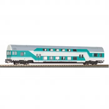 PIKO 53109 H0 kahekorruseline juhtimisvagun DBmq 776 Mint Green DR IV ajastu