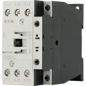Eaton DILM25-10 24V 50Hz 3-pooluseline jõukontaktor, 25 A AC-3, 11 kW, 1 NO abikontakt, kruviklemmid, DIN-liinile kinnitamine, IP00 277119