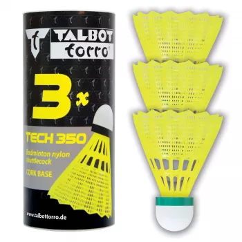 TALBOT torro sulgpalli sulg Tech 350, aeglane, kollane/roheline, vastupidav vabaaja ja treeningu nailonsulg - 1 tk (479115)