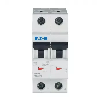 Eaton FAZ-C2/2 miniatuurne kaitselüliti, C-tüüp, 2 A, 2-pooluseline 278748