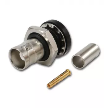 Telegärtner BNC kaabli pesa crimp G01 50 Ohm, crimp/crimp, isoleeritud äärik, A1305, Z04, G01 (RG-58 C/U) - 5 tk