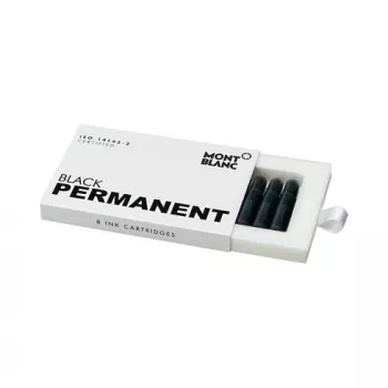 Montblanc Permanent Mustad Tindikassetid Täitesulepeadele, 8-pakk (107757)