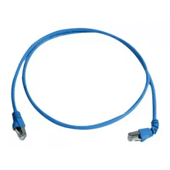 Telegärtner L00002A0177 patch-kaabel, Cat 6A S/FTP PiMF, 3,0 m, ühel küljel 90° nurgaga pistik, 10 Gbit/s, halogeenivaba, sinine