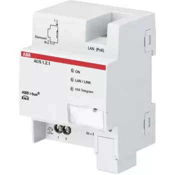 ABB rakendusekontroller BACnet/IP, DIN-siini, 24 V AC/DC, 4 UI, 4 DO, 4 AO, 2 Etherneti, KNX, veebiserver 2CDG110206R0011