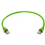 Telegärtner 100008111 RJ45 paigalduskaabel, CAT 6a SF/UTP, 0,5 m, roheline, koos murdumiskaitsega